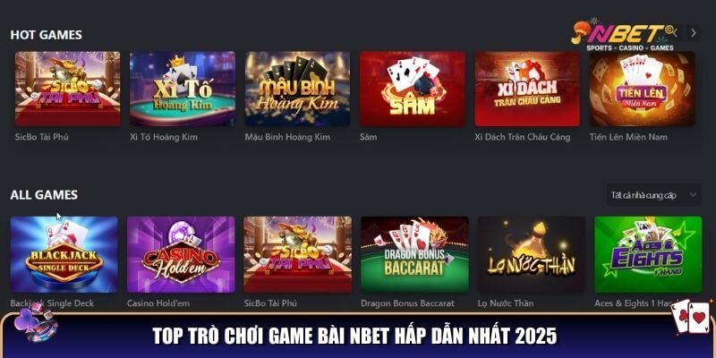 List game chơi không bao giờ chán ở Nbet