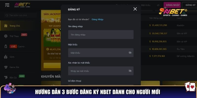Hướng dẫn 3 bước đăng ký NBET dành cho người mới
